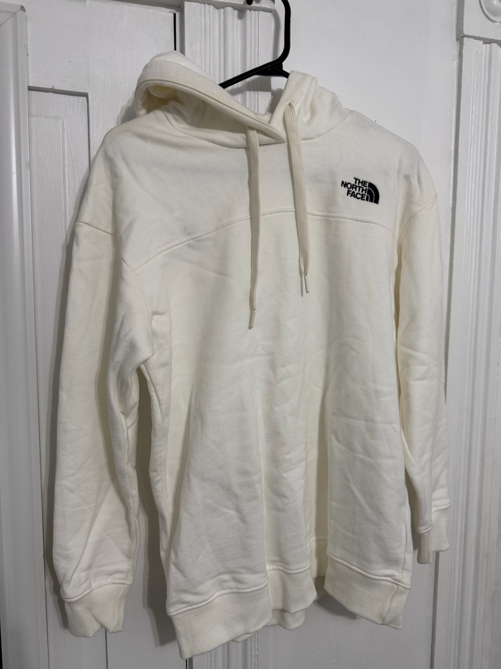 The North Face Men’s Off-White Hoodie with Black Logo